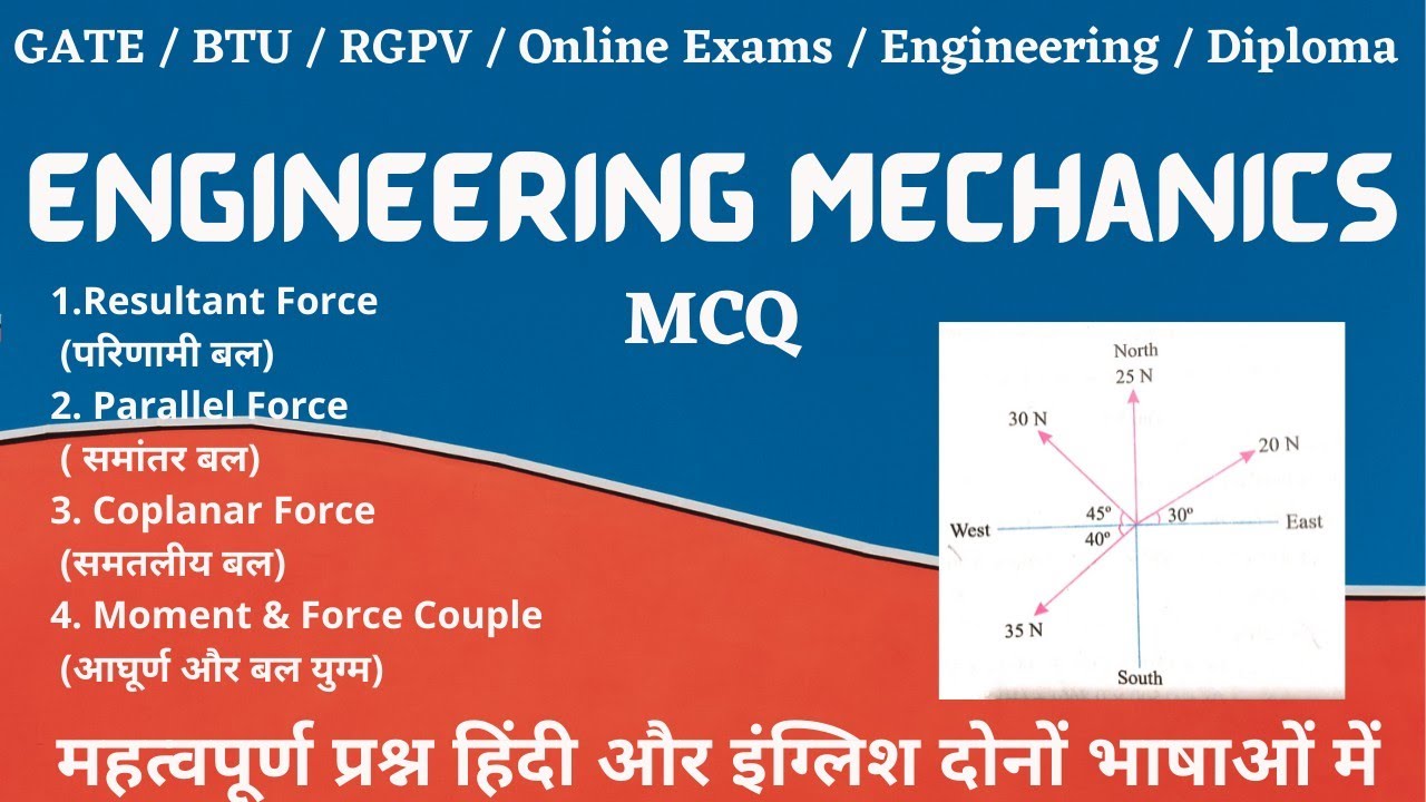 engineering mechanics mcq in hindi, applied mechanics mcq in hindi, growmore