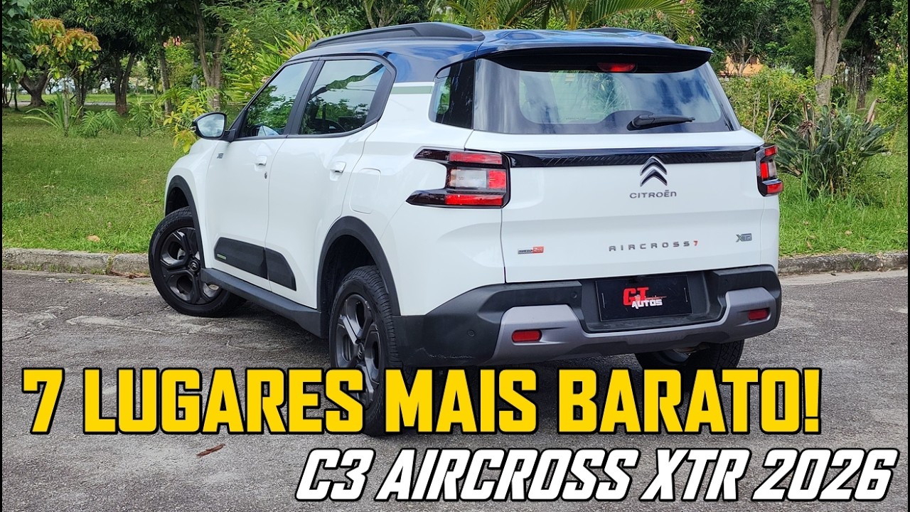 Citroën C3 Aircross XTR 2026: o SUV de 7 lugares melhorou? Avaliação completa!