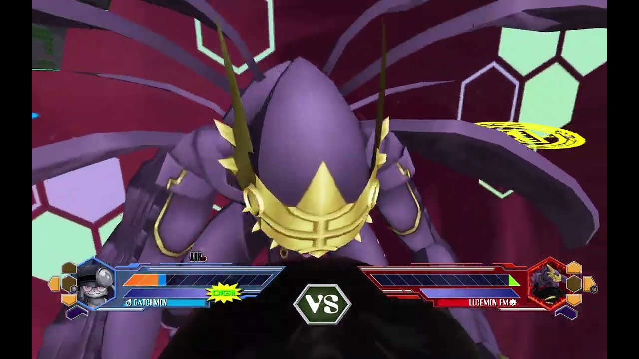 Digimon Rumble Arena HD Remake: Gatchmon vs Lucemon (Hard Mode) [No Evolving]