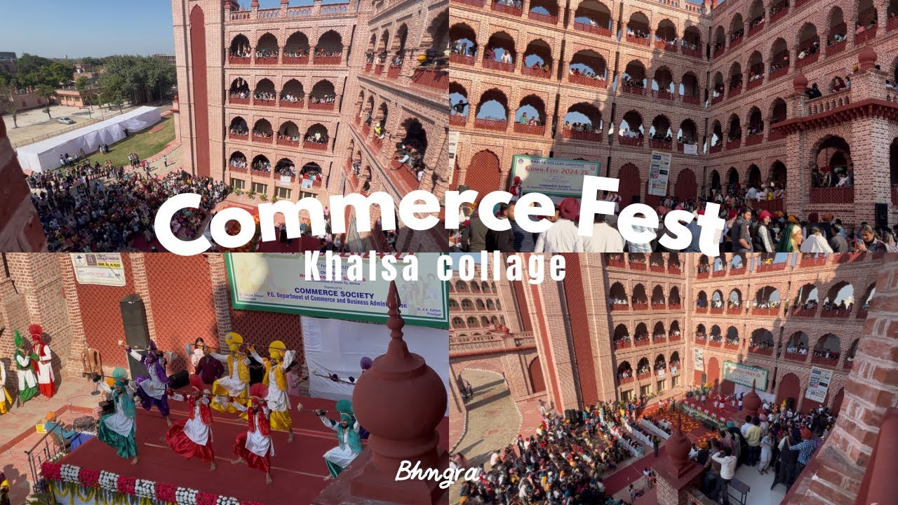 Commerce fest || khalsa collage 🏫|| khalsa collage da bhngra ty geda🔥#bhangra #khalsacollegeamritsar