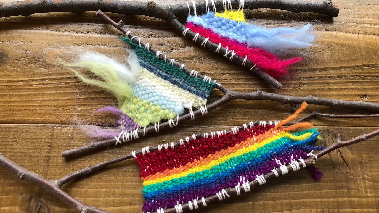 枝を使った織物の作り方・毛糸❤︎Branch Weaving/yarn/tutorial/DIY❤︎#580