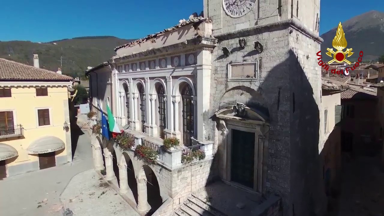 Norcia dopo il terremoto del 30 ottobre 2016