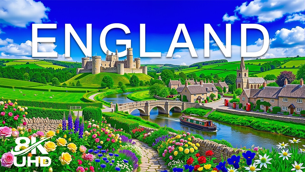 England 8K UHD | Majestic Castles, Scenic Rivers & Charming Countryside