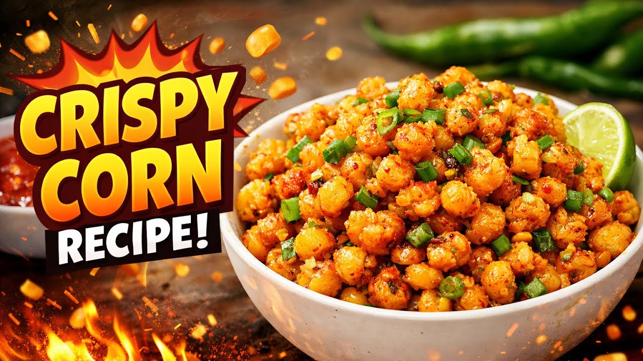 Perfect Crispy Corn at Home | 5 Min Evening Snack 😋