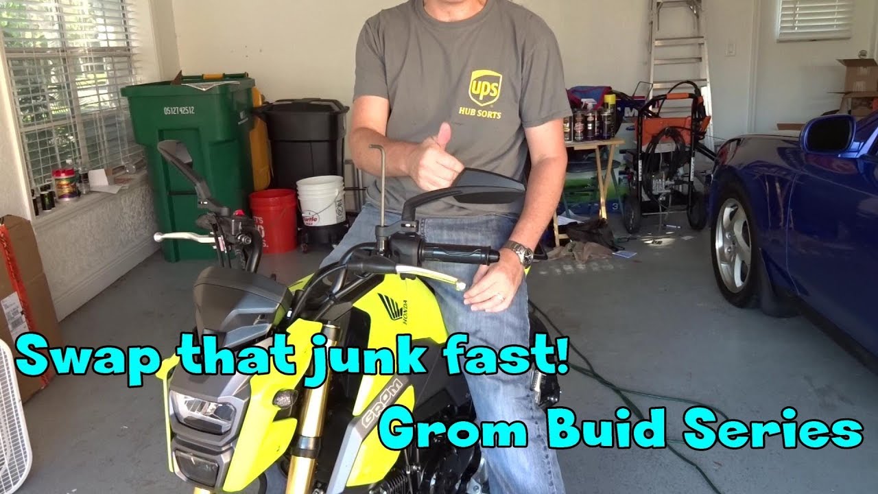 2018 Honda Grom Mirror Install.