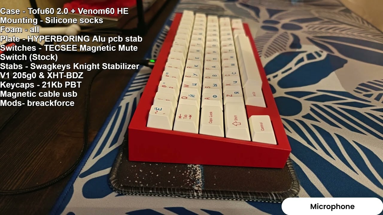 Tofu60 2.0 + Venom60 HE + TECSEE Magnetic Mute Switch