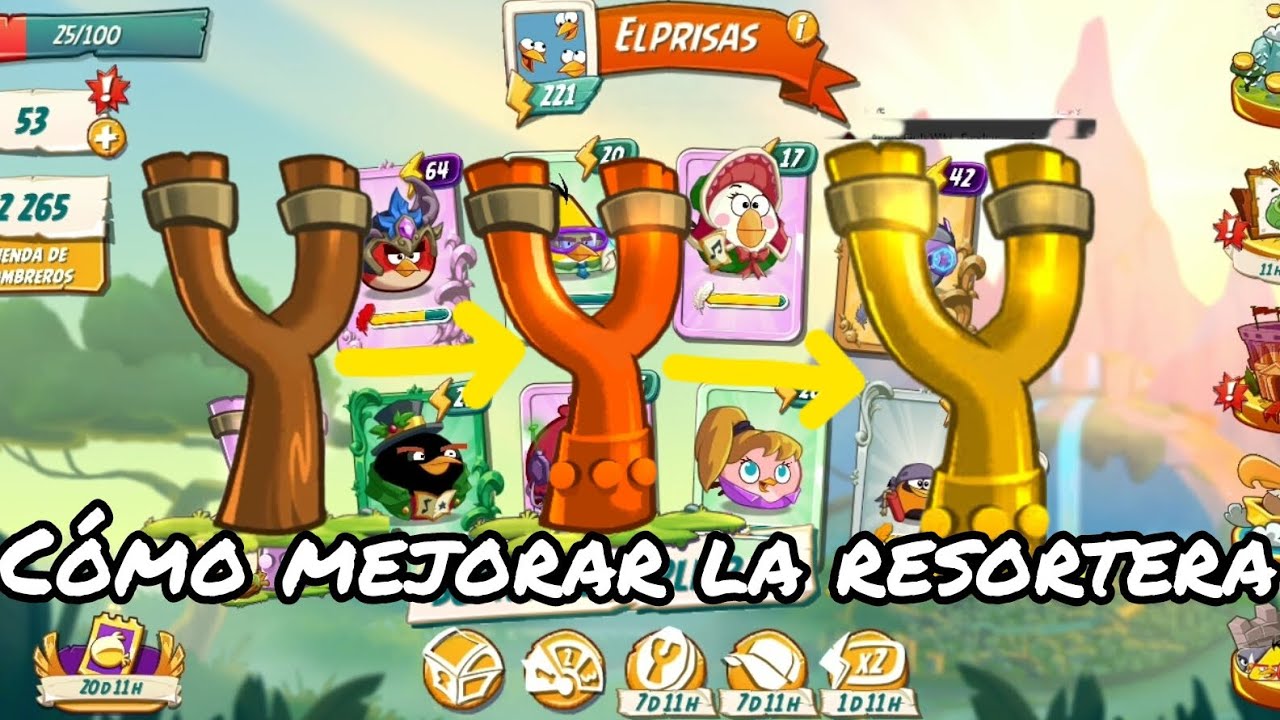 Tutorial de Angry Birds 2: cómo mejorar la resortera