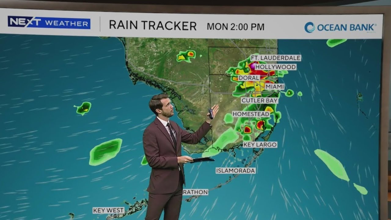 South Florida's wet weather pattern continues into new workweek