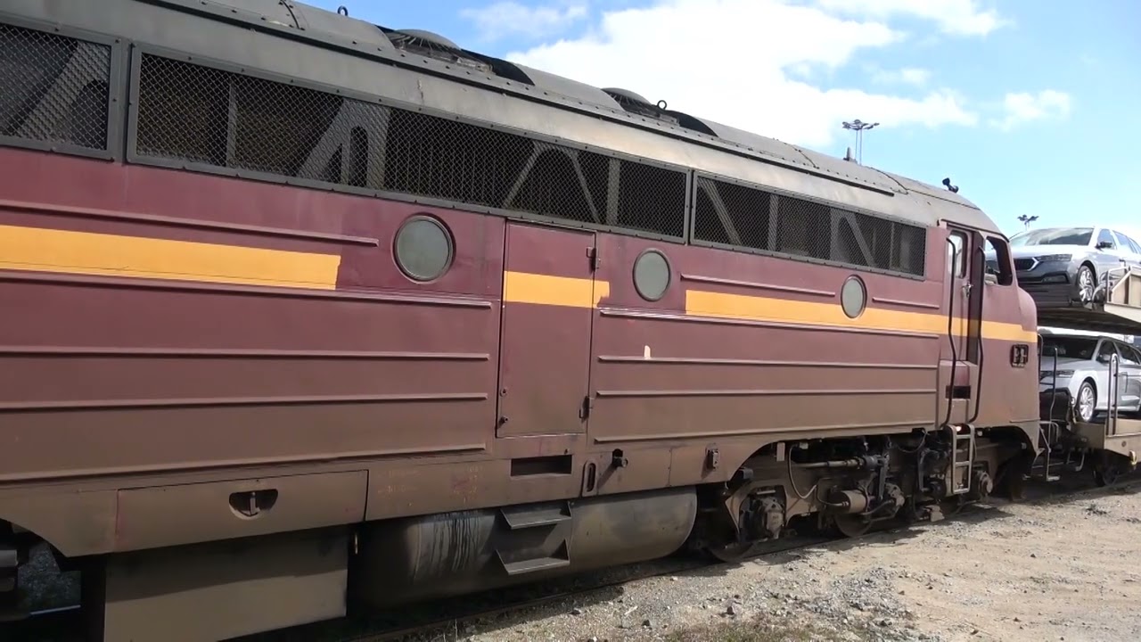 MY 1146 og 1834 med biltog til Ringsted 29-04-2022