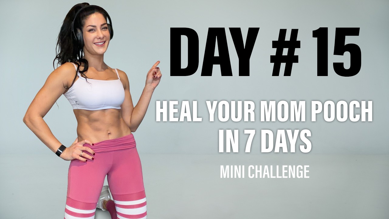 Heal Your Mom Pooch in 7 Days | Mini Challenge 15 | #core #coreworkout #mom