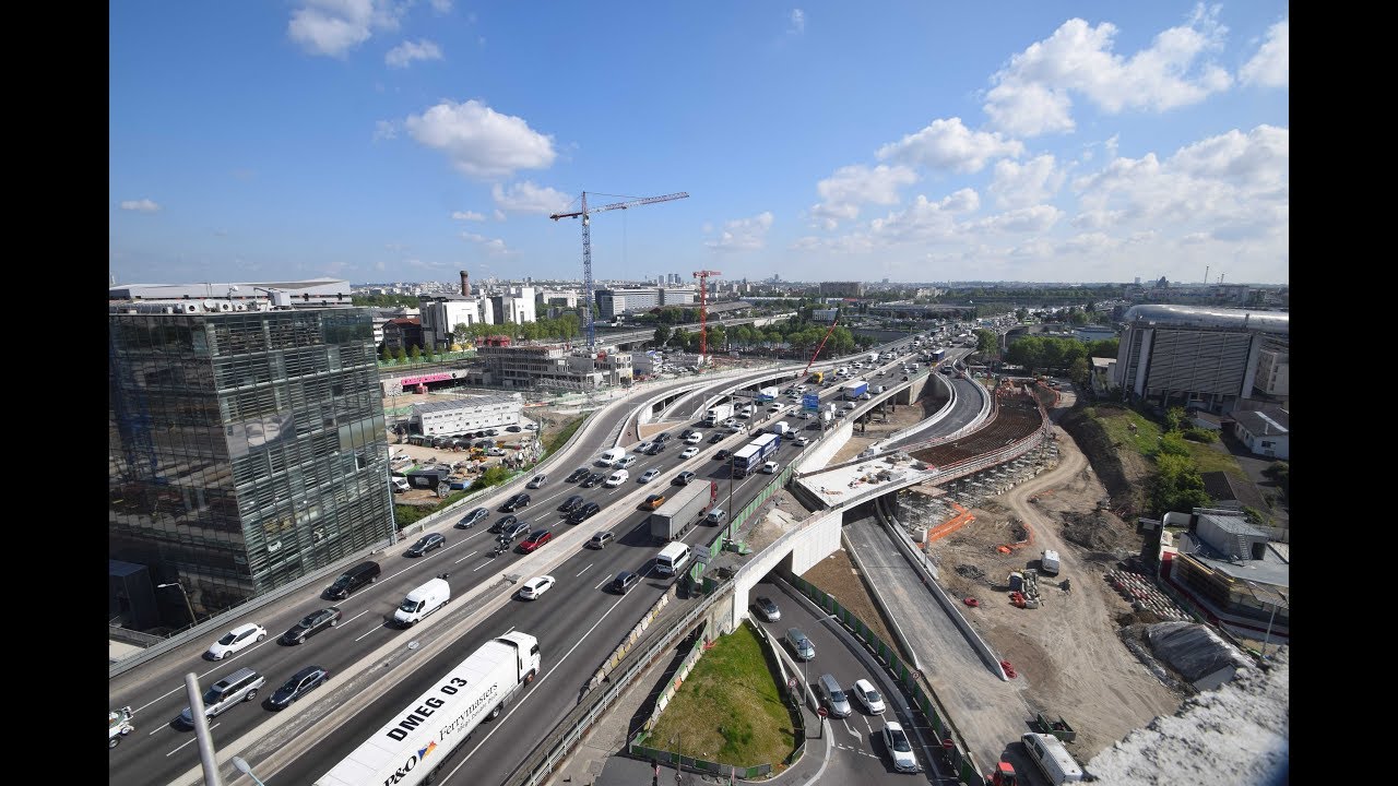 Reconfiguration de l'échangeur du périphérique - Paris (75) - Time-lapse
