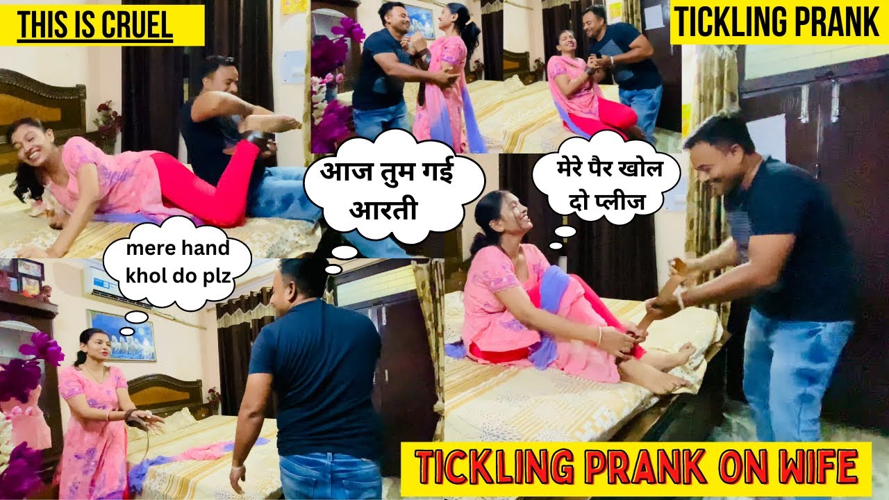 Tickling Prank On Wife Part-2 FOR 24 HOURS PRANK || #prank on #indian wife || Arti Daksh Official