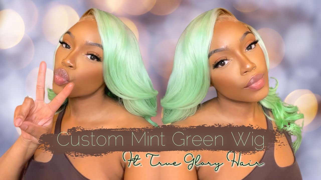 MINT GREEN HAIR TUTORIAL 💚🧚 | ft. True Glory Hair | 613 RAW HAIR | Chantler Tiara
