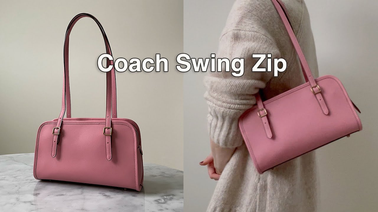 Coach Swing Zip Shoulder Bag Bubblegum Pink Full Review, What Fits in my Bag, Mod Shots