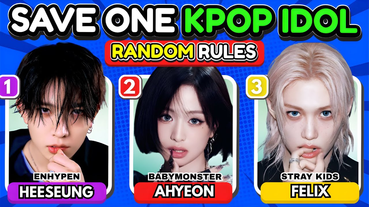 СПАСТИ ОДНОГО K-POP АЙДОЛА: СЛУЧАЙНЫЕ ПРАВИЛА 😱💥Самый популярный айдол | Викторина K-Pop 2025