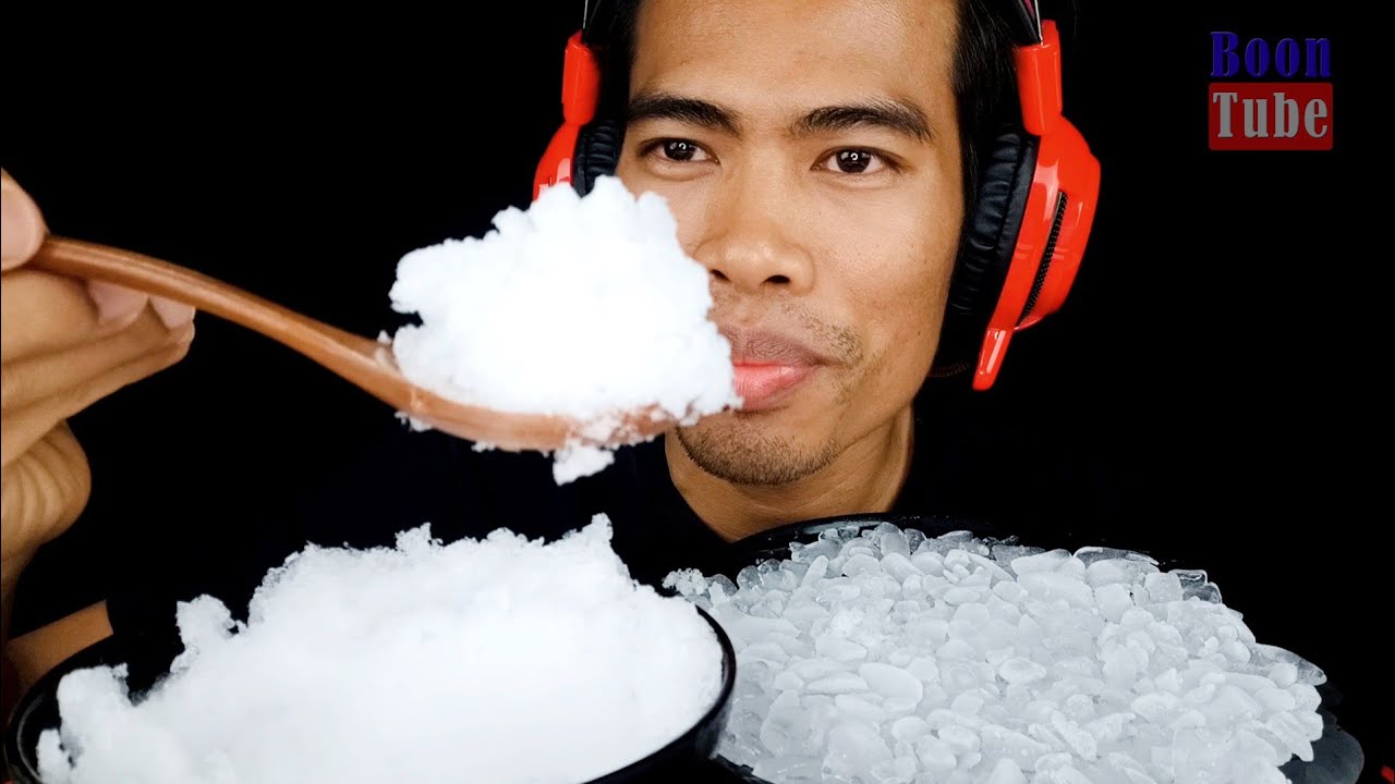 ASMR Drinking Coke Coca Cola -Big Bites Powdery Ice - Extreme Crunchy | EP.312 I BoonTube