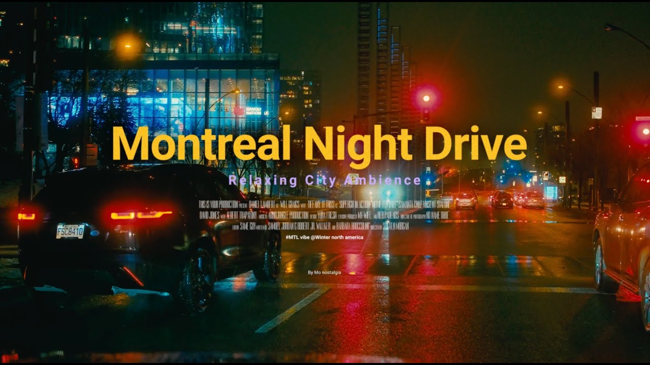 Relaxing Night Drive in Montreal ❄️ Winter City Lights - جزائري في أمريكا الشمالية  - كندا