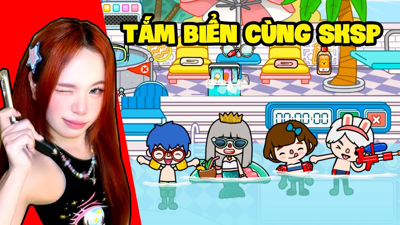 SAMMY ĐI TẮM BIỂN CÙNG THÀNH VIÊN SKSP TRONG TOCA WORLD