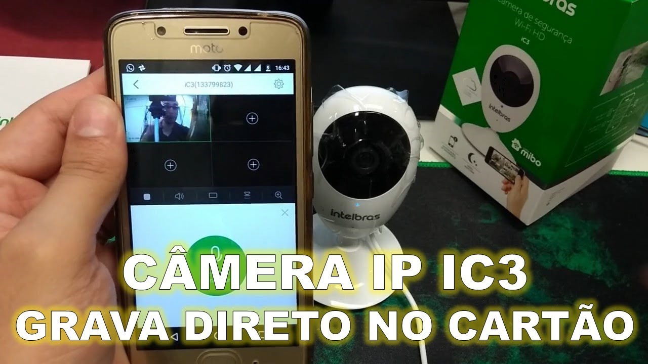Câmera IP IC3 monitoramento interno intelbras! (unboxing e funcionamento)