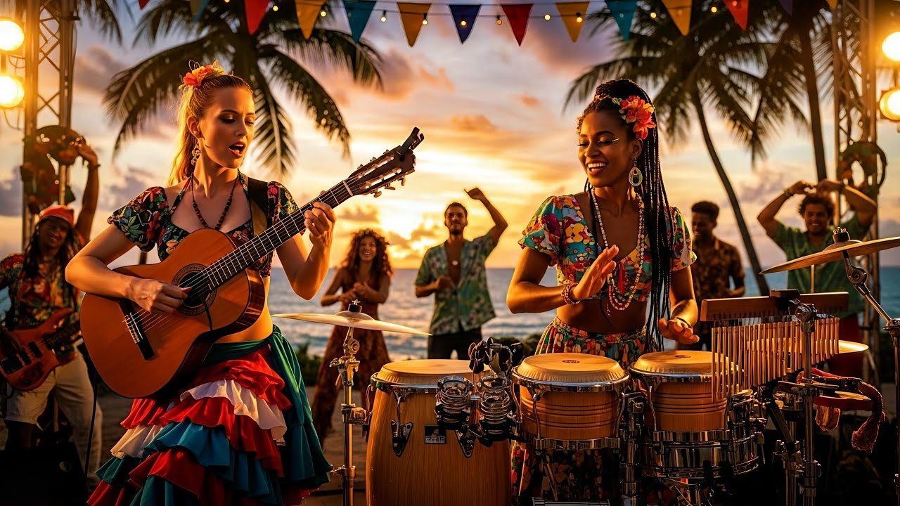 Peaceful Tropical Grooves for Joyful Relaxation - Most Beautiful Flamenco Caribbean Fusion