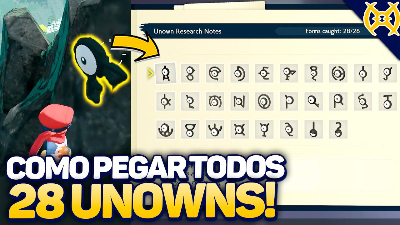 TODAS AS LOCALIZAÇÕES DOS 28 UNOWN em Pokémon Legends Arceus