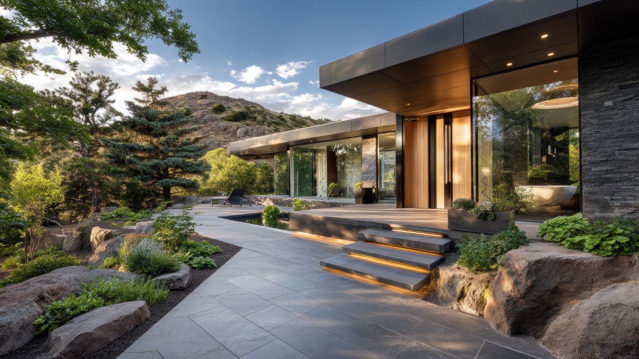 Peaceful Luxury Living | Modern Minimalist House in a Natural Landscape