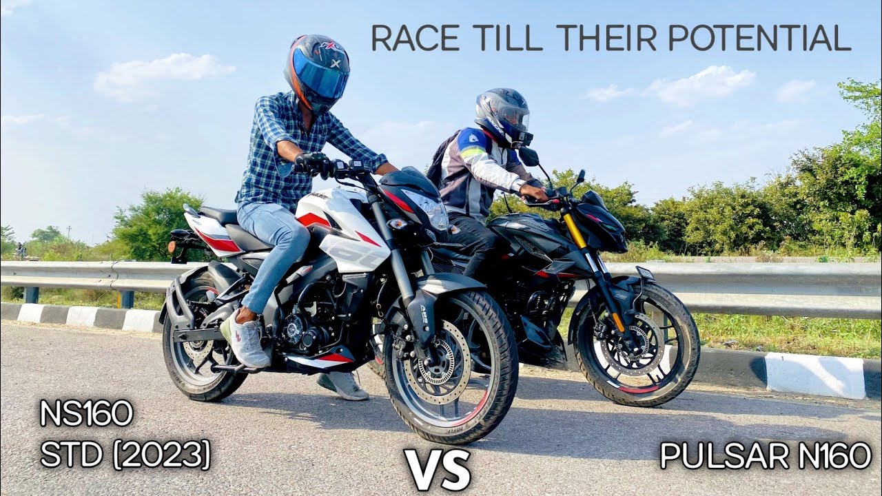 Bajaj ns 160 bs6 std [2023] vs Bajaj n160 bs6 | top end race | highway battle 🔥