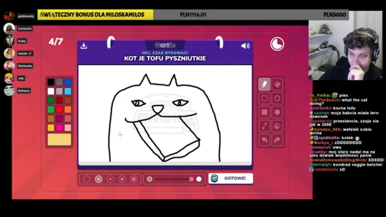 CHORY STREAM - widzowie składają bonus dla MilosKamilos  (watch, gartic phone, jackbox)