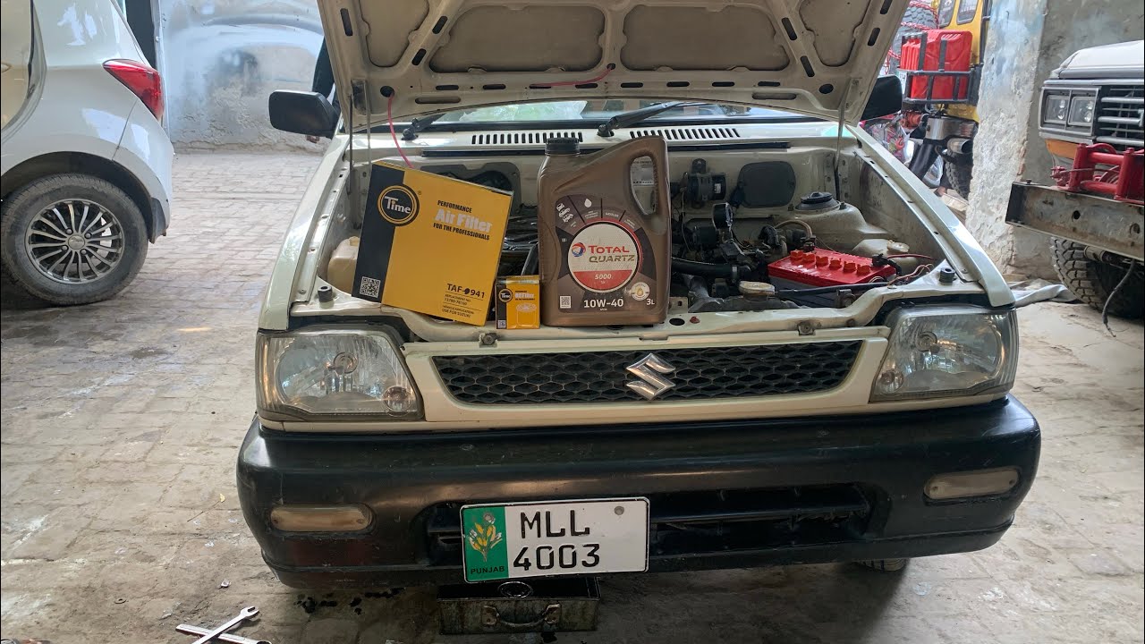 Mehran Engine Oil Change | Air ~ Oil Filter Change | Chaudhry Motors Workshop Dunyapur
