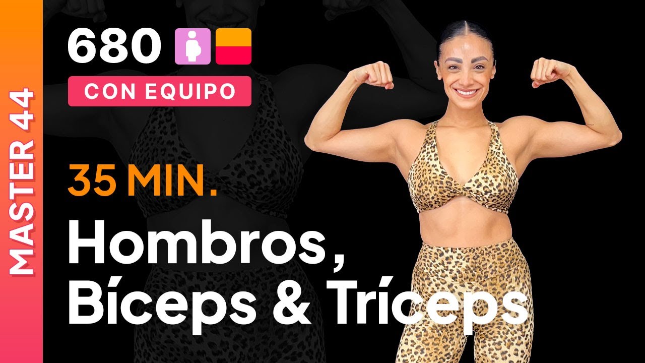 Día 35 Master-44 | Hombros, bíceps & tríceps | Rutina para brazos con mancuernas