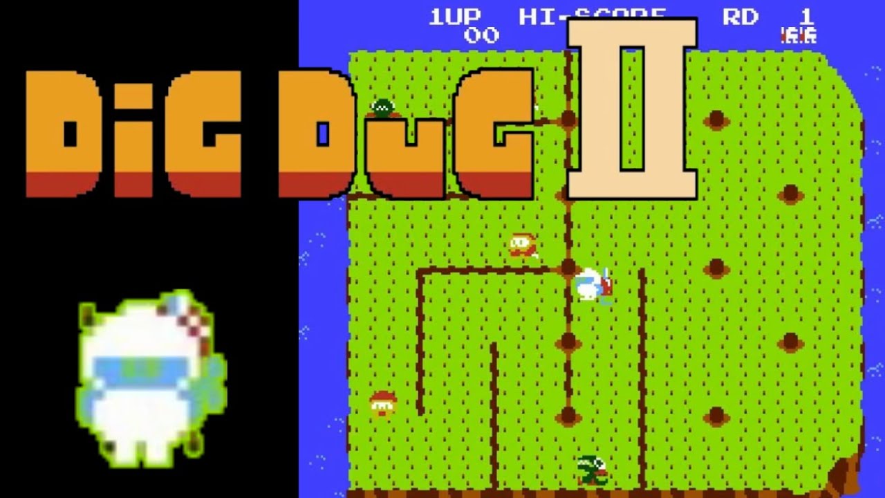【FC】ディグダグII【1周クリアまで】(全72面)