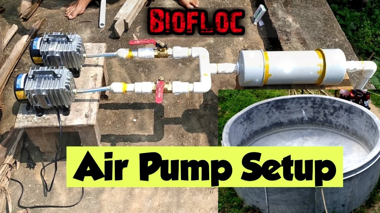 Biofloc ACO006 Air pump easy setup step by step#Aeration proces|How to connect air pump for ariation