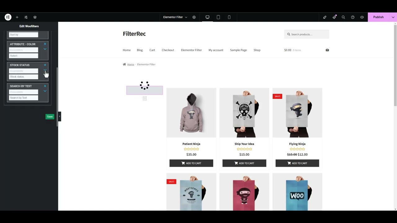 How to Add a WooCommerce Product Filter in Elementor