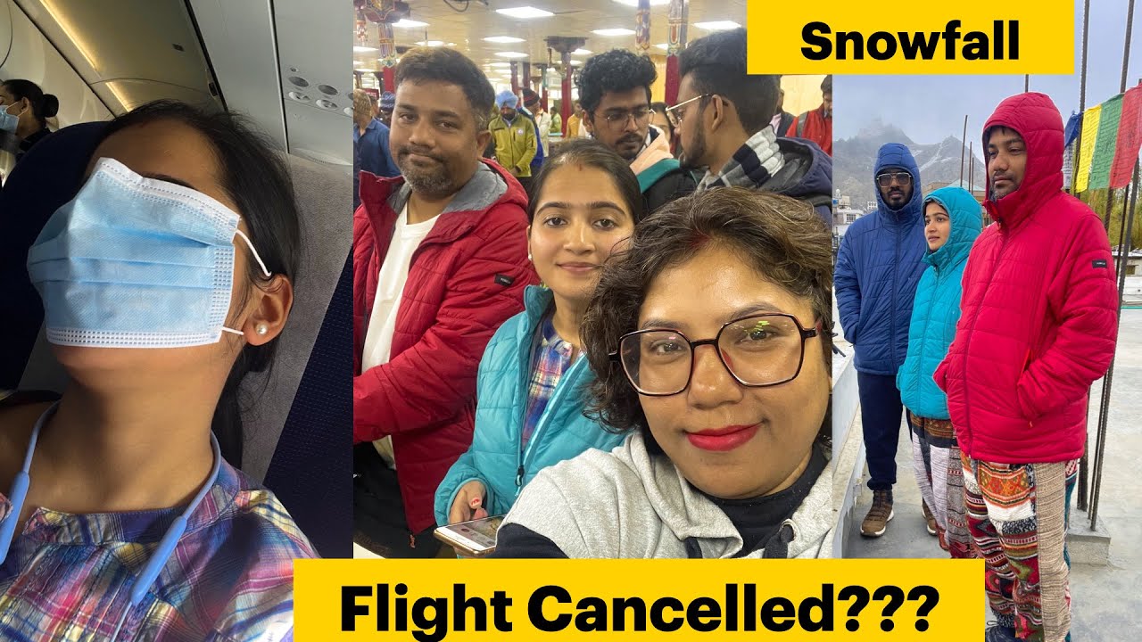Snowfall in Leh | Flight got Cancelled ??? 🥶🥶🥶