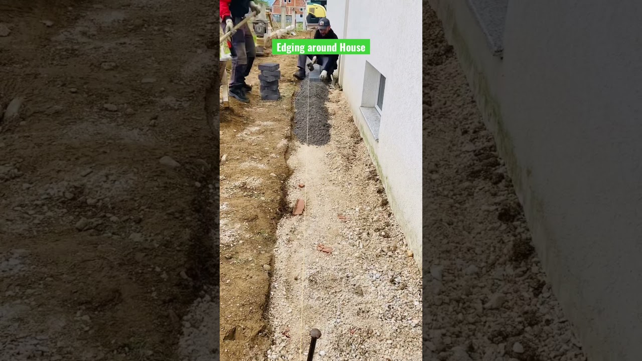 Edging around House #youtube #viral #garden #diy #gartenbau #youtuber #landscape #1k #subscribe