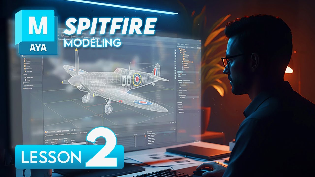 How to Model Spitfire Aircraft Body in Maya | Lesson 2 – Fuselage Shaping