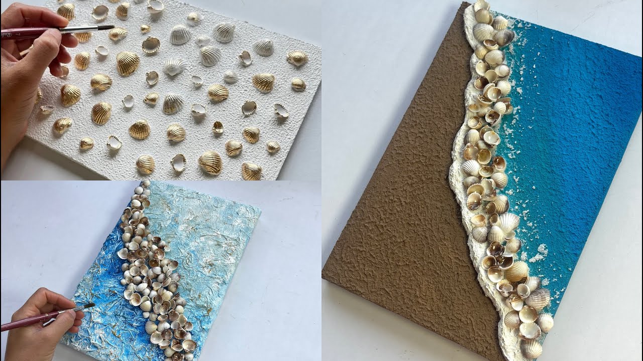 3 Seashell Art Ideas That Will Win Your Heart 😍 | Awesome uses for Seashells in Texture Art Projects