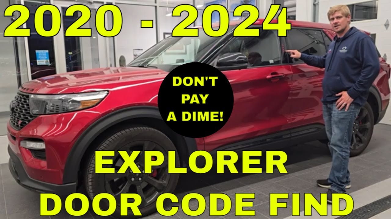 Расположение кода двери Ford Explorer 2020 года. Как найти код двери Explorer 2021, 2022, 2023 и ...