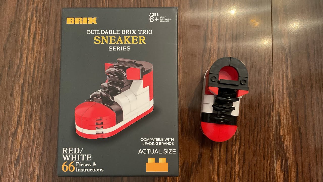 Давайте соберем серию кроссовок Brix Red White | Строим вслепую из строительных блоков Five Below