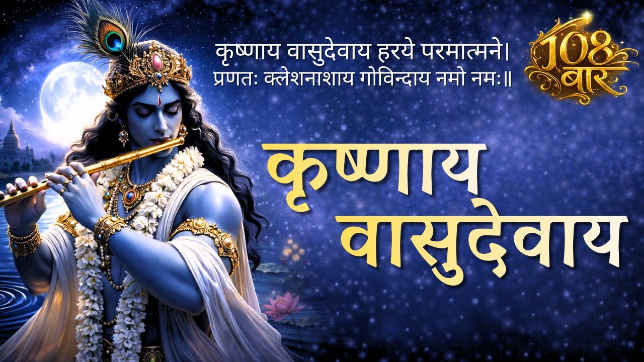Krishnaya Vasudevaya Mantra | कृष्णाय वासुदेवाय हरये परमात्मने | Divine Krishna Chant