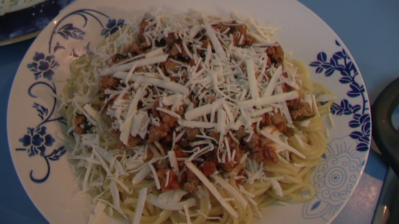 Спагетти с мясным фаршем