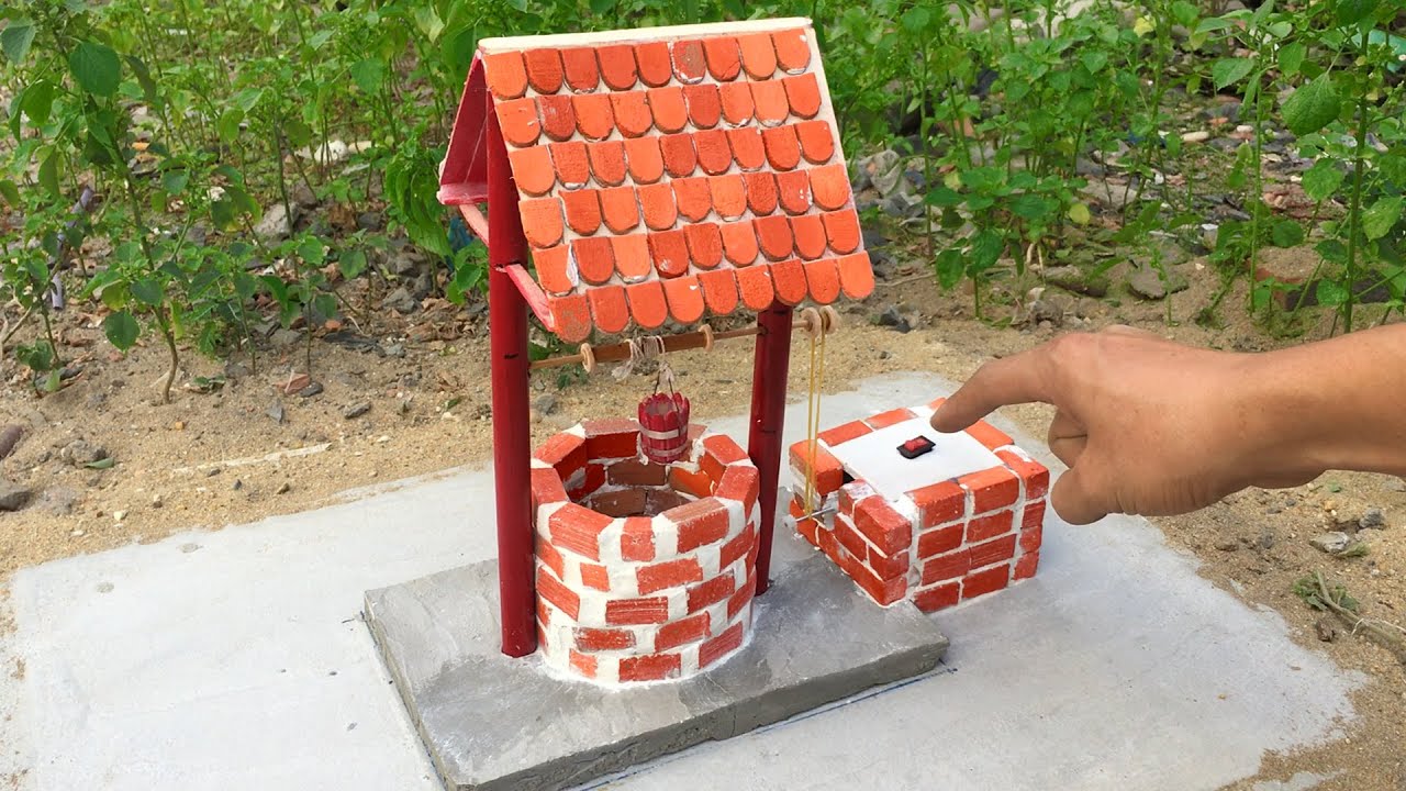 Constructing Traditional Automatic Mini Wells #BRICKLAYING