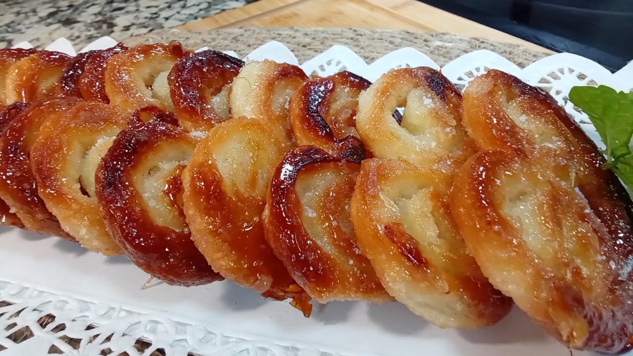 El dulce más delicioso que he comido, con tan solo 3 INGREDIENTES unas PALMERITAS DE HOJALDRE