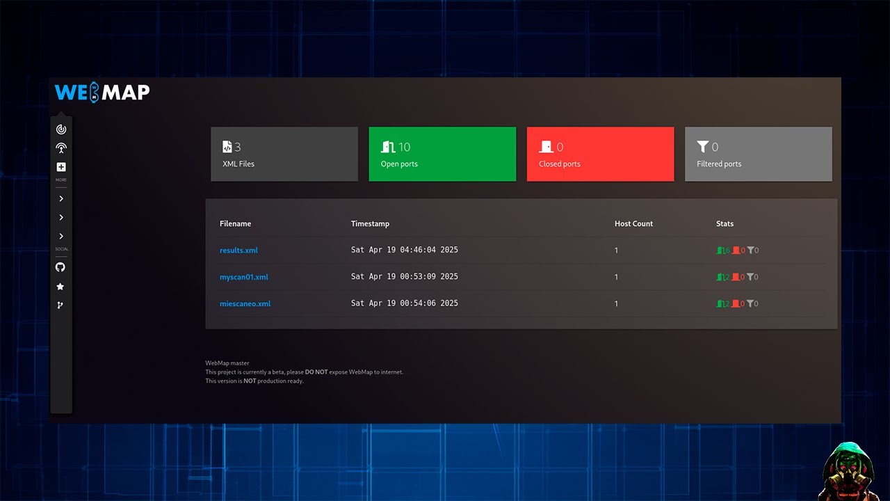 WebMap – Panel web y generación de reportes profesionales para Nmap 👁