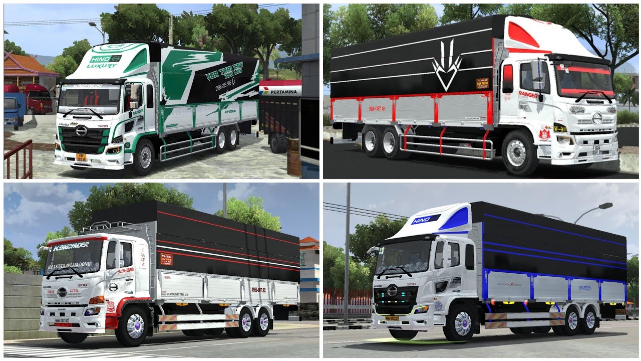 Share 4 skin Hino 500 E4 V1+V3 nhân dịp mùng 2/9 | Bus Simulator Indonesia