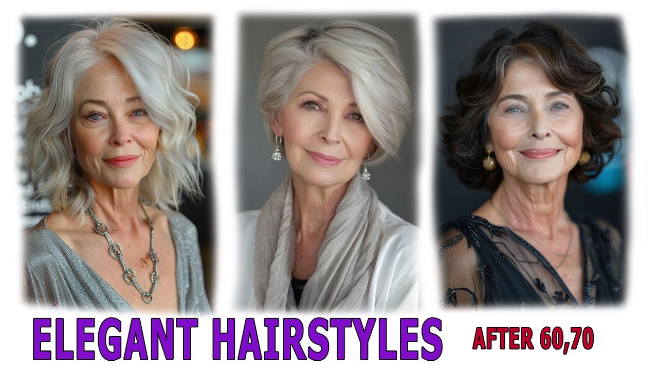 38 Elegant Hairstyles for Women Over 60,70 Year Old Haircuts for thin hair.Gray hair.