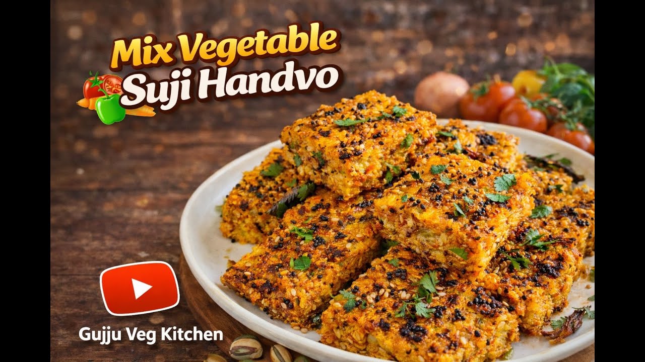 Mix Vegetable Suji Handvo | घर पर बनाएं आसानी से | मिनटों में तैयार | हेल्दी नाश्ता