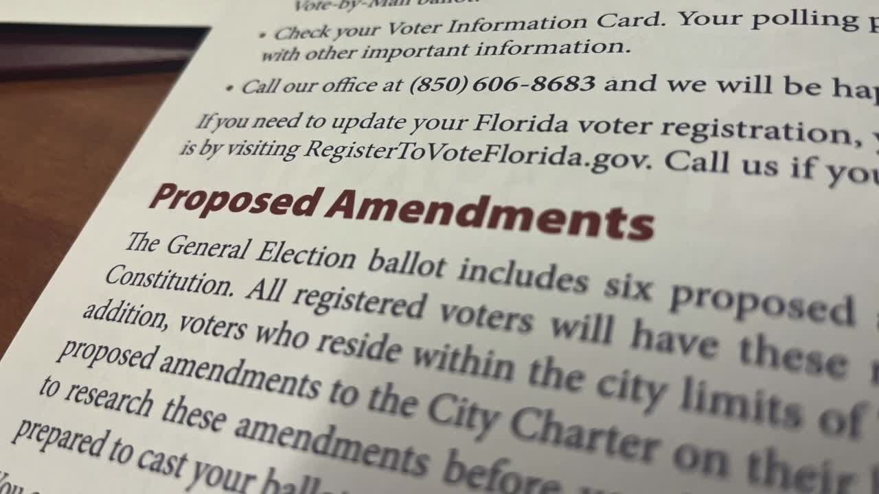 A look at the six Florida Constitutional Amendments on your ballot