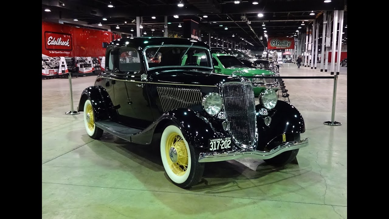 1934 Ford 5 Window & with V8 Engine Start @ World of Wheels on My Car Story with Lou Costabile