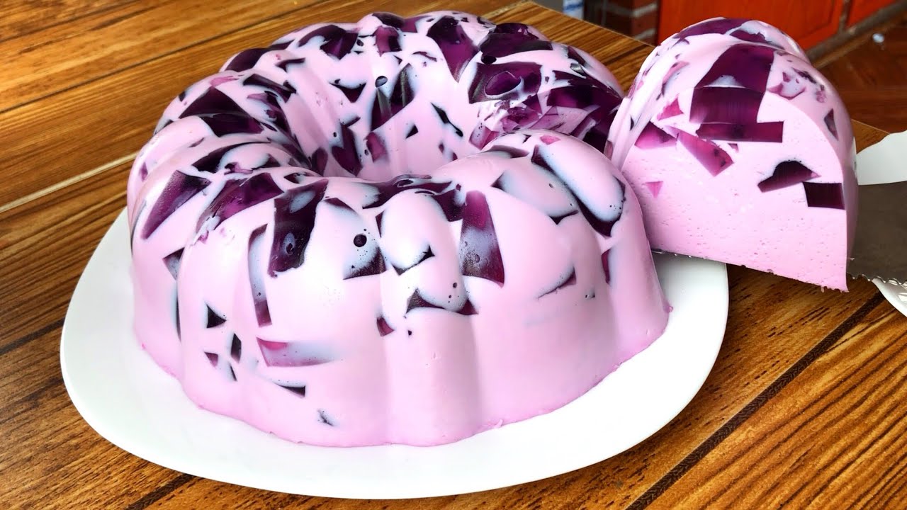 Gelatina mosaico de uva 🍇 CON 2 INGREDIENTES deliciosa y fácil